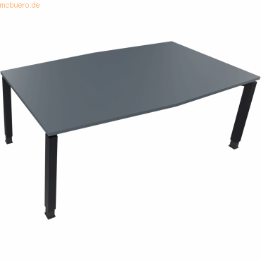 4003969065048 - Besprechungstisch communication 810018282 höhenverstellbar 68-82cm (H) Tonnenform lavagrau   anthrazit metallic 4003969065048