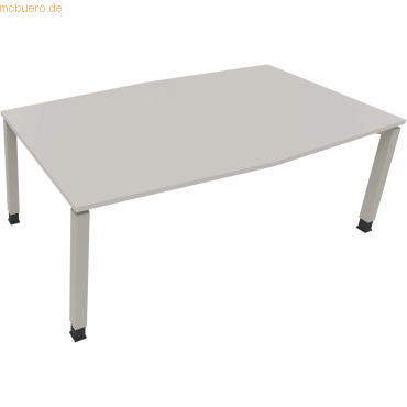 4003969065062 - Besprechungstisch communication 810018381 höhenverstellbar 68-82cm (H) Tonnenform lichtgrau   silberaluminium 4003969065062 S
