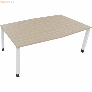 4003969065154 - Besprechungstisch communication 810018471 höhenverstellbar 68-82cm (H) Tonnenform eiche natur   verkehrsweiß 4003969065154 So