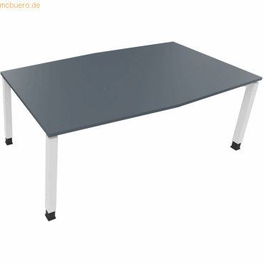 4003969065178 - Besprechungstisch communication 810018482 höhenverstellbar 68-82cm (H) Tonnenform lavagrau   verkehrsweiß 4003969065178 Soenn