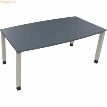 4003969065215 - Besprechungstisch communication 810018082 höhenverstellbar 68-82cm (H) Tonnenform lavagrau   silberaluminium 4003969065215 So