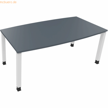 4003969065253 - Besprechungstisch communication 810018182 höhenverstellbar 68-82cm (H) Tonnenform lavagrau   verkehrsweiß 4003969065253 Soenn