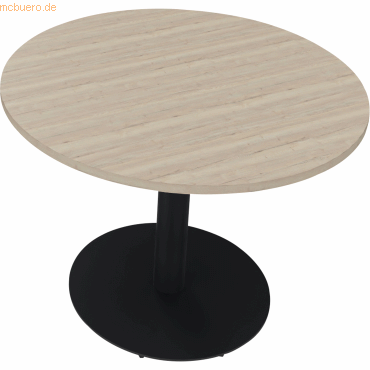 4003969065789 - Besprechungstisch communication 810019171 72cm (H) rund eiche natur   anthrazit metallic 4003969065789 Soennecken