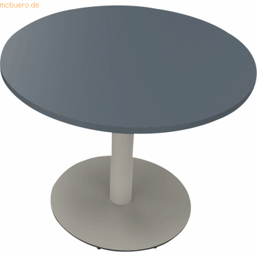 4003969065857 - Besprechungstisch communication 810019282 72cm (H) rund lavagrau   silberaluminium 4003969065857 Soennecken