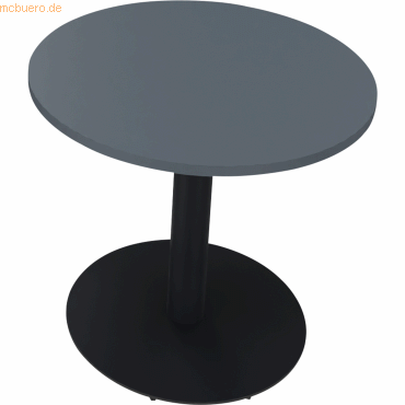 4003969065970 - Besprechungstisch communication 72cm (H) 80x80cm (BxT) rund lavagrau   anthrazit metallic 4003969065970 Soennecken