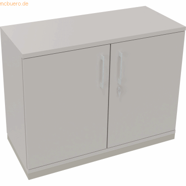 4003969066953 - Flügeltürenschrank 2OH B1000xT442xH781 si Lichtgrau 4003969066953 Soennecken