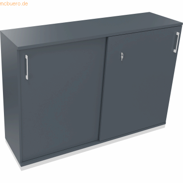 4003969069909 - Schiebetürenschrank 3OH B1600xT442xH1133mm ws Lavagrau 4003969069909 Soennecken 4003969069909 - Schiebetürenschrank 3OH B1600xT442xH1133mm ws Lavagrau 4003969069909 Soennecken