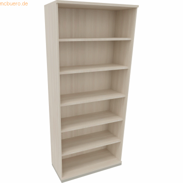 4003969070066 - Regal 6OH B1000xT442xH2221mm Silberaluminium Akazie hell 4003969070066 Soennecken