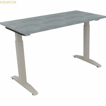4003969070868 - Schreibtisch All in One 810021883 höhenverstellbar 65-85cm (H) rechteckig beton hell silberaluminium 4003969070868 Soenneck 4003969070868 - Schreibtisch All in One 810021883 höhenverstellbar 65-85cm (H) rechteckig beton hell silberaluminium 4003969070868 Soenneck