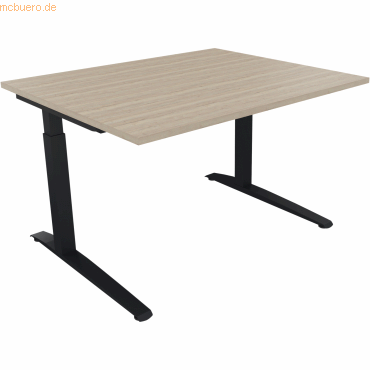 4003969071025 - Schreibtisch All in One 810021471 manuell höhenverstellbar 65-85cm (H) 120x100cm (BxT) rechteckig eiche natur anthrazitmet 4003969071025 - Schreibtisch All in One 810021471 manuell höhenverstellbar 65-85cm (H) 120x100cm (BxT) rechteckig eiche natur anthrazitmet