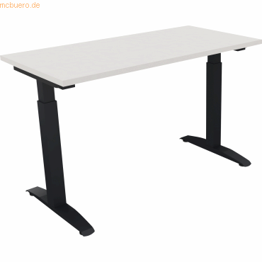 4003969071124 - Schreibtisch All in One 810021701 manuell höhenverstellbar 65-85cm (H) 120x60cm (BxT) rechteckig diamantweiß anthrazit met 4003969071124 - Schreibtisch All in One 810021701 manuell höhenverstellbar 65-85cm (H) 120x60cm (BxT) rechteckig diamantweiß anthrazit met
