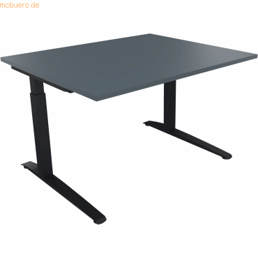 4003969071131 - Schreibtisch All in One 810021482 manuell höhenverstellbar 65-85cm (H) 120x100cm (BxT) rechteckig lavagrau anthrazitmetall 4003969071131 - Schreibtisch All in One 810021482 manuell höhenverstellbar 65-85cm (H) 120x100cm (BxT) rechteckig lavagrau anthrazitmetall