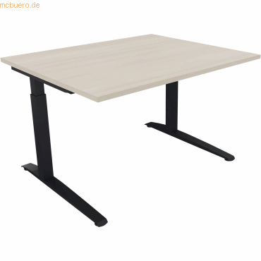 4003969071186 - Schreibtisch All in One 810021472 manuell höhenverstellbar 65-85cm (H) 120x100cm (BxT) rechteckig akazie hell anthrazitmet 4003969071186 - Schreibtisch All in One 810021472 manuell höhenverstellbar 65-85cm (H) 120x100cm (BxT) rechteckig akazie hell anthrazitmet