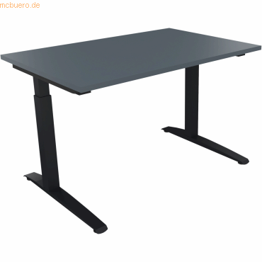 4003969071261 - Schreibtisch All in One 810022382 manuell höhenverstellbar 65-85cm (H) 120x80cm (BxT) rechteckig lavagrau anthrazitmetalli 4003969071261 - Schreibtisch All in One 810022382 manuell höhenverstellbar 65-85cm (H) 120x80cm (BxT) rechteckig lavagrau anthrazitmetalli