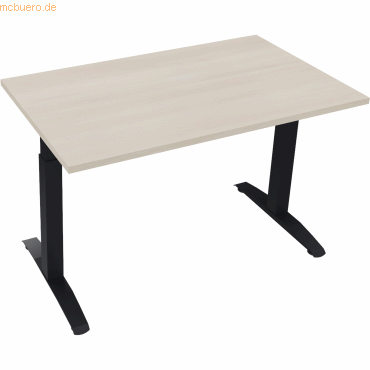 4003969071384 - Schreibtisch All in One 810022072 manuell höhenverstellbar 65-85cm (H) 120x70cm (BxT) rechteckig akazie hell anthrazit met 4003969071384 - Schreibtisch All in One 810022072 manuell höhenverstellbar 65-85cm (H) 120x70cm (BxT) rechteckig akazie hell anthrazit met