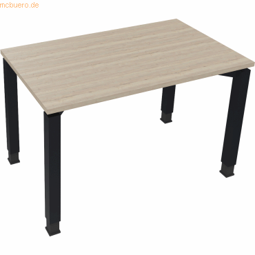 4003969071445 - Schreibtisch All in One 810022071 manuell höhenverstellbar 65-85cm (H) 120x70cm (BxT) rechteckig eiche natur   anthrazit met
