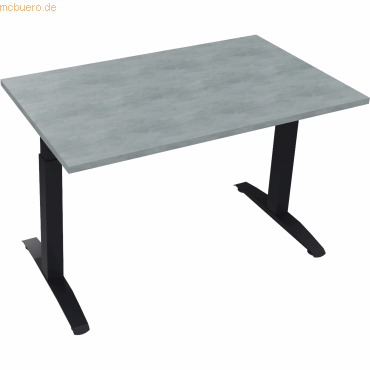 4003969071551 - Schreibtisch All in One 810022083 manuell höhenverstellbar 65-85cm (H) 120x70cm (BxT) rechteckig beton hell anthrazit meta 4003969071551 - Schreibtisch All in One 810022083 manuell höhenverstellbar 65-85cm (H) 120x70cm (BxT) rechteckig beton hell anthrazit meta