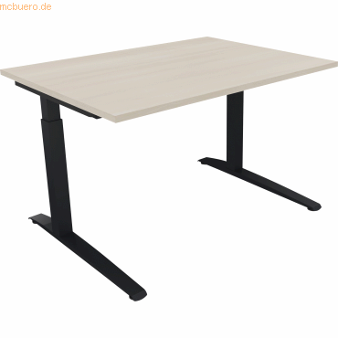 4003969071728 - Schreibtisch All in One 810022672 manuell höhenverstellbar 65-85cm (H) 120x90cm (BxT) rechteckig akazie hell anthrazit met 4003969071728 - Schreibtisch All in One 810022672 manuell höhenverstellbar 65-85cm (H) 120x90cm (BxT) rechteckig akazie hell anthrazit met