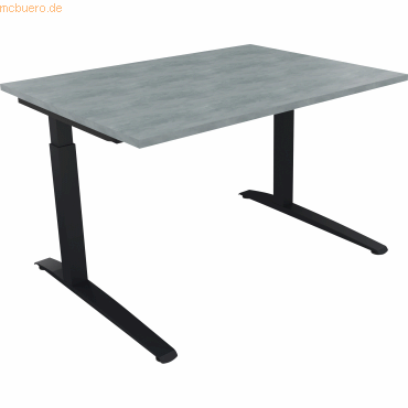 4003969071735 - Schreibtisch All in One 810022683 manuell höhenverstellbar 65-85cm (H) 120x90cm (BxT) rechteckig beton hell anthrazit meta 4003969071735 - Schreibtisch All in One 810022683 manuell höhenverstellbar 65-85cm (H) 120x90cm (BxT) rechteckig beton hell anthrazit meta
