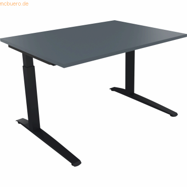 4003969071773 - Schreibtisch All in One 810022682 manuell höhenverstellbar 65-85cm (H) 120x90cm (BxT) rechteckig lavagrau   anthrazit metall