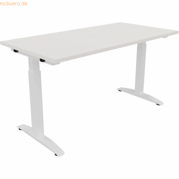 4003969071995 - Schreibtisch All in One 810023701 manuell höhenverstellbar 65-85cm (H) 140x70cm (BxT) rechteckig diamant weiß verkehrsweiß 4003969071995 - Schreibtisch All in One 810023701 manuell höhenverstellbar 65-85cm (H) 140x70cm (BxT) rechteckig diamant weiß verkehrsweiß
