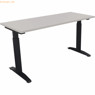4003969072244 - Schreibtisch All in One 810023281 manuell höhenverstellbar 65-85cm (H) 140x60cm (BxT) rechteckig lichtgrau anthrazitmetall 4003969072244 - Schreibtisch All in One 810023281 manuell höhenverstellbar 65-85cm (H) 140x60cm (BxT) rechteckig lichtgrau anthrazitmetall