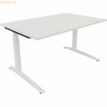 4003969072404 - Schreibtisch All in One 810024301 manuell höhenverstellbar 65-85cm (H) 140x90cm (BxT) rechteckig diamant weiß verkehrsweiß 4003969072404 - Schreibtisch All in One 810024301 manuell höhenverstellbar 65-85cm (H) 140x90cm (BxT) rechteckig diamant weiß verkehrsweiß