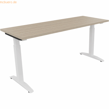 4003969072725 - Schreibtisch All in One 810024971 manuell höhenverstellbar 65-85cm (H) 160x60cm (BxT) rechteckig eiche natur verkehrsweiß 4003969072725 - Schreibtisch All in One 810024971 manuell höhenverstellbar 65-85cm (H) 160x60cm (BxT) rechteckig eiche natur verkehrsweiß