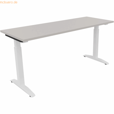 4003969072787 - Schreibtisch All in One 810024981 manuell höhenverstellbar 65-85cm (H) 160x60cm (BxT) rechteckig lichtgrau verkehrsweiß 4 4003969072787 - Schreibtisch All in One 810024981 manuell höhenverstellbar 65-85cm (H) 160x60cm (BxT) rechteckig lichtgrau verkehrsweiß 4