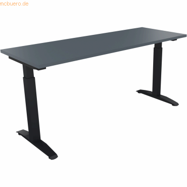 4003969072794 - Schreibtisch All in One 810024782 manuell höhenverstellbar 65-85cm (H) 160x60cm (BxT) rechteckig lavagrau anthrazit metall 4003969072794 - Schreibtisch All in One 810024782 manuell höhenverstellbar 65-85cm (H) 160x60cm (BxT) rechteckig lavagrau anthrazit metall