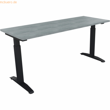 4003969072848 - Schreibtisch All in One 810024783 manuell höhenverstellbar 65-85cm (H) 160x60cm (BxT) rechteckig beton hell anthrazit meta 4003969072848 - Schreibtisch All in One 810024783 manuell höhenverstellbar 65-85cm (H) 160x60cm (BxT) rechteckig beton hell anthrazit meta