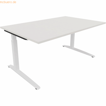 4003969072909 - Schreibtisch All in One 810024601 manuell höhenverstellbar 65-85cm (H) 160x100cm (BxT) rechteckig weiß verkehrsweiß 40039 4003969072909 - Schreibtisch All in One 810024601 manuell höhenverstellbar 65-85cm (H) 160x100cm (BxT) rechteckig weiß verkehrsweiß 40039