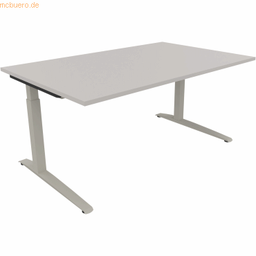 4003969072916 - Schreibtisch All in One 810024581 manuell höhenverstellbar 65-85cm (H) 160x100cm (BxT) rechteckig lichtgrau silberaluminiu 4003969072916 - Schreibtisch All in One 810024581 manuell höhenverstellbar 65-85cm (H) 160x100cm (BxT) rechteckig lichtgrau silberaluminiu