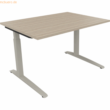 4003969073036 - Schreibtisch All in One 810025171 manuell höhenverstellbar 65-85cm (H) 160x70cm (BxT) rechteckig eiche natur silberalumini 4003969073036 - Schreibtisch All in One 810025171 manuell höhenverstellbar 65-85cm (H) 160x70cm (BxT) rechteckig eiche natur silberalumini