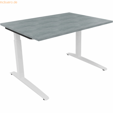 4003969073104 - Schreibtisch All in One 810025283 manuell höhenverstellbar 65-85cm (H) 160x70cm (BxT) rechteckig beton hell verkehrsweiß 4003969073104 - Schreibtisch All in One 810025283 manuell höhenverstellbar 65-85cm (H) 160x70cm (BxT) rechteckig beton hell verkehrsweiß