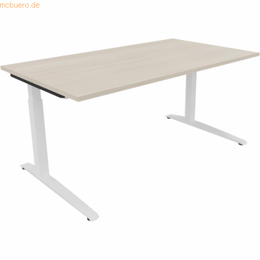 4003969073159 - Schreibtisch All in One 810025272 manuell höhenverstellbar 65-85cm (H) 160x70cm (BxT) rechteckig akazie hell verkehrsweiß 4003969073159 - Schreibtisch All in One 810025272 manuell höhenverstellbar 65-85cm (H) 160x70cm (BxT) rechteckig akazie hell verkehrsweiß