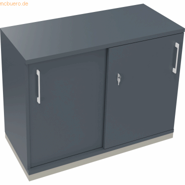 4003969073340 - Schiebetürenschrank 2OH B1000xT442xH781mm si Lavagrau 4003969073340 Soennecken 4003969073340 - Schiebetürenschrank 2OH B1000xT442xH781mm si Lavagrau 4003969073340 Soennecken