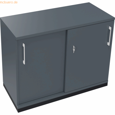4003969073395 - Schiebetürenschrank 2OH B1000xT442xH781mm an Lavagrau 4003969073395 Soennecken