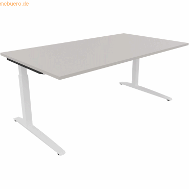 4003969073593 - Schreibtisch All in One 810025881 manuell höhenverstellbar 65-85cm (H) 180x100cm (BxT) rechteckig lichtgrau verkehrsweiß 4003969073593 - Schreibtisch All in One 810025881 manuell höhenverstellbar 65-85cm (H) 180x100cm (BxT) rechteckig lichtgrau verkehrsweiß