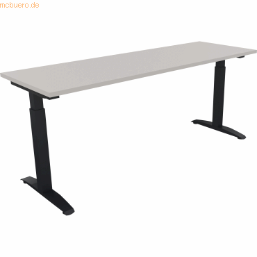 4003969074255 - Schreibtisch All in One 810025981 manuell höhenverstellbar 65-85cm (H) 180x60cm (BxT) rechteckig lichtgrau anthrazitmetall 4003969074255 - Schreibtisch All in One 810025981 manuell höhenverstellbar 65-85cm (H) 180x60cm (BxT) rechteckig lichtgrau anthrazitmetall