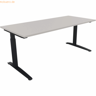 4003969074682 - Schreibtisch All in One 810026581 manuell höhenverstellbar 65-85cm (H) 180x80cm (BxT) rechteckig lichtgrau anthrazitmetall 4003969074682 - Schreibtisch All in One 810026581 manuell höhenverstellbar 65-85cm (H) 180x80cm (BxT) rechteckig lichtgrau anthrazitmetall
