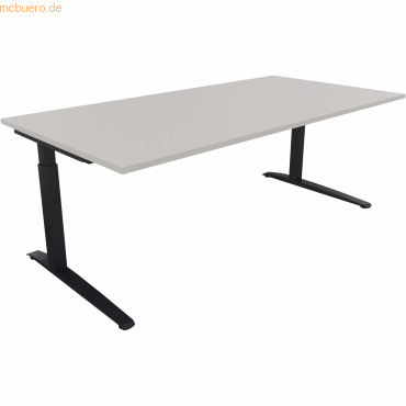 4003969074835 - Schreibtisch All in One 810027181 manuell höhenverstellbar 65-85cm (H) 200x100cm (BxT) rechteckig lichtgrau anthrazitmetal 4003969074835 - Schreibtisch All in One 810027181 manuell höhenverstellbar 65-85cm (H) 200x100cm (BxT) rechteckig lichtgrau anthrazitmetal