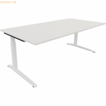 4003969074941 - Schreibtisch All in One 810027301 manuell höhenverstellbar 65-85cm (H) 200x100cm (BxT) rechteckig weiß verkehrsweiß 40039 4003969074941 - Schreibtisch All in One 810027301 manuell höhenverstellbar 65-85cm (H) 200x100cm (BxT) rechteckig weiß verkehrsweiß 40039