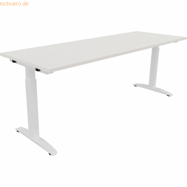 4003969075221 - Schreibtisch All in One 810027901 manuell höhenverstellbar 65-85cm (H) 200x70cm (BxT) rechteckig diamant weiß verkehrsweiß 4003969075221 - Schreibtisch All in One 810027901 manuell höhenverstellbar 65-85cm (H) 200x70cm (BxT) rechteckig diamant weiß verkehrsweiß