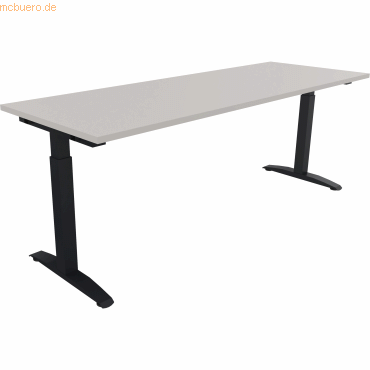 4003969075245 - Schreibtisch All in One 810027781 manuell höhenverstellbar 65-85cm (H) 200x70cm (BxT) rechteckig lichtgrau anthrazit metal 4003969075245 - Schreibtisch All in One 810027781 manuell höhenverstellbar 65-85cm (H) 200x70cm (BxT) rechteckig lichtgrau anthrazit metal