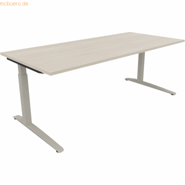 4003969075498 - Schreibtisch All in One 810028472 manuell höhenverstellbar 65-85cm (H) 200x90cm (BxT) rechteckig akazie hell silberalumini 4003969075498 - Schreibtisch All in One 810028472 manuell höhenverstellbar 65-85cm (H) 200x90cm (BxT) rechteckig akazie hell silberalumini