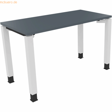4003969075573 - Schreibtisch All in One 810029182 manuell höhenverstellbar 68-82cm (H) 120x60cm (BxT) rechteckig lavagrau verkehrsweiß 40 4003969075573 - Schreibtisch All in One 810029182 manuell höhenverstellbar 68-82cm (H) 120x60cm (BxT) rechteckig lavagrau verkehrsweiß 40