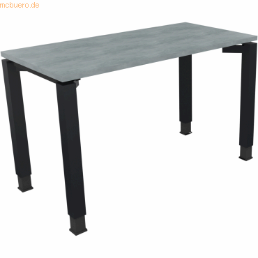 4003969075795 - Schreibtisch All in One 810028983 höhenverstellbar 68-82cm (H) rechteckig beton hell anthrazit metallic 4003969075795 Soenn 4003969075795 - Schreibtisch All in One 810028983 höhenverstellbar 68-82cm (H) rechteckig beton hell anthrazit metallic 4003969075795 Soenn