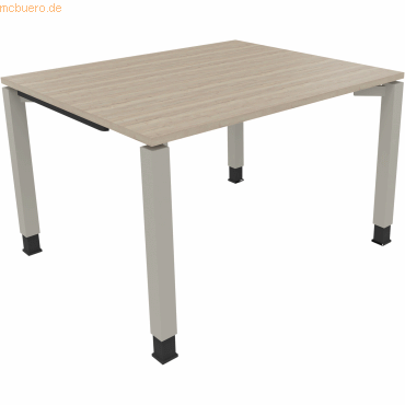 4003969075818 - Schreibtisch All in One 810028771 höhenverstellbar 68-82cm (H) rechteckig eiche natur   silberaluminium 4003969075818 Soennec