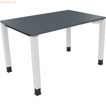 4003969075993 - Schreibtisch All in One 810029782 manuell höhenverstellbar 68-82cm (H) 120x80cm (BxT) rechteckig lavagrau verkehrsweiß 40 4003969075993 - Schreibtisch All in One 810029782 manuell höhenverstellbar 68-82cm (H) 120x80cm (BxT) rechteckig lavagrau verkehrsweiß 40